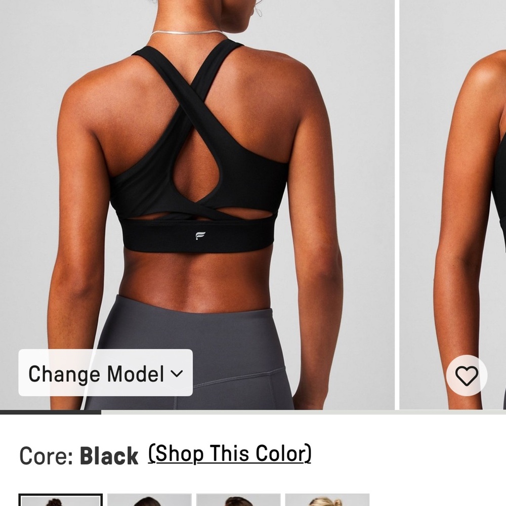 Fabletics Women's Black Sports Bra